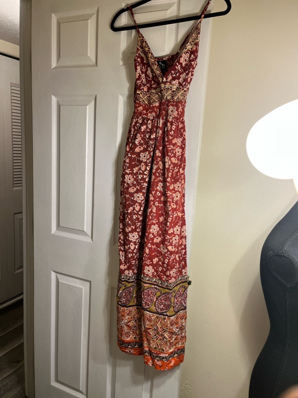 Red Floral Jumpsuit with Spaghetti Straps